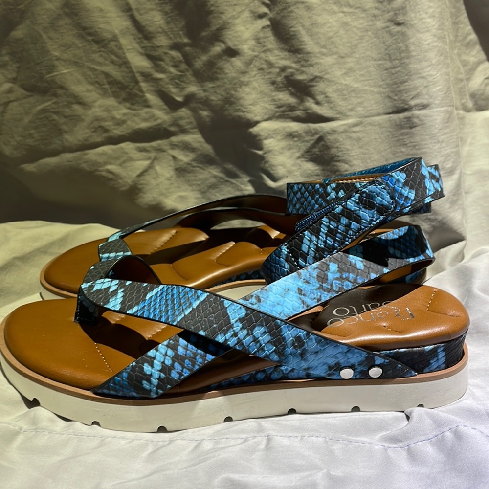 Franco Sarto Snake ankle wrap sandal